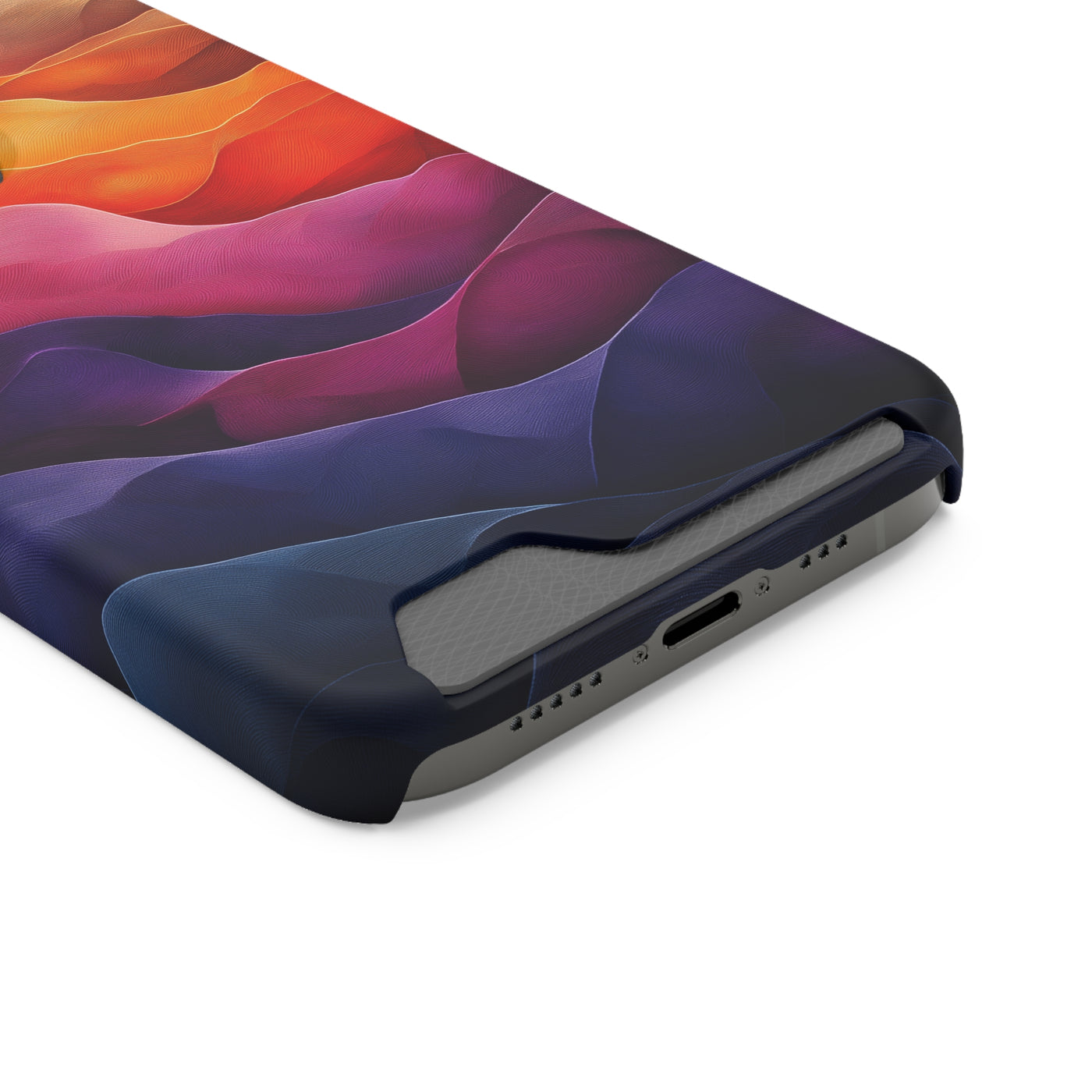 Artistic IPhone & Samsung Magsafe® Case with Credit Card Holder - Vibrant Abstract Design