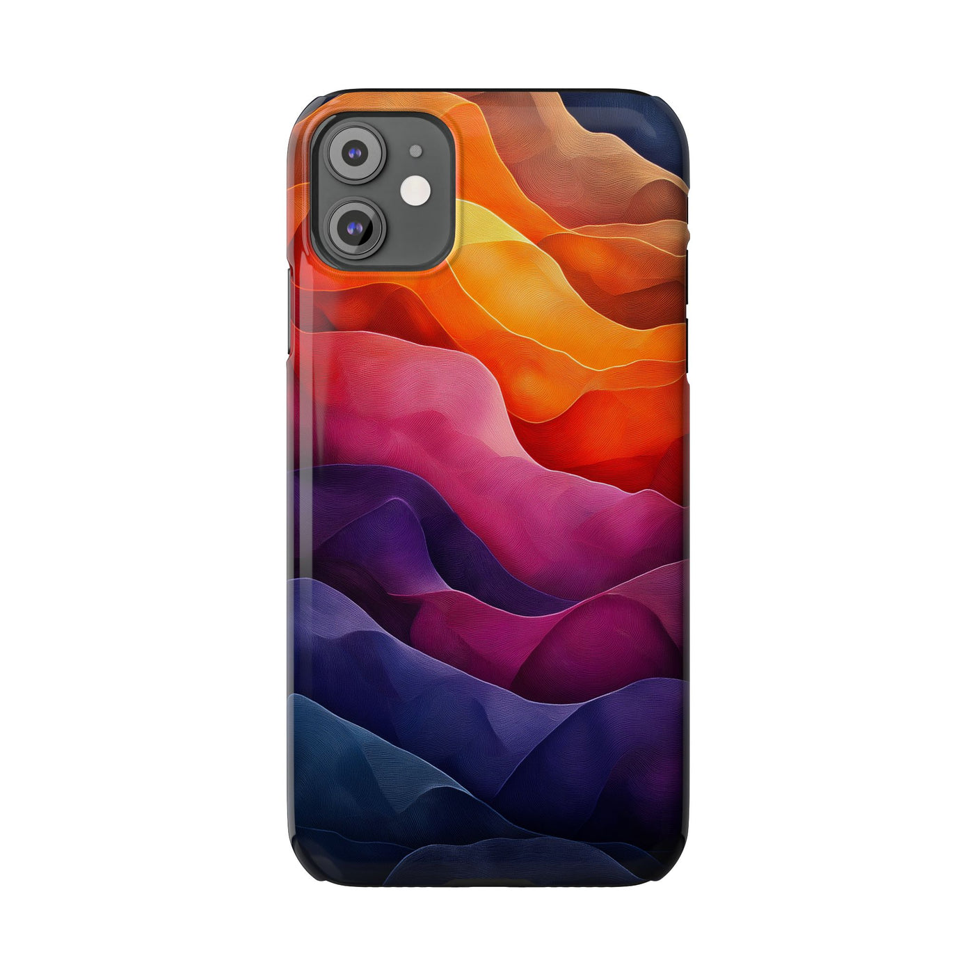 Vibrant Abstract Slim IPhone Case - Colorful Wave Design for Trendy Protection