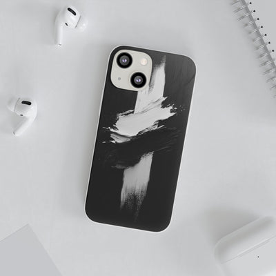 Modern Artistic IPhone & Samsung Flexi Case | Stylish Black & White Phone Cover