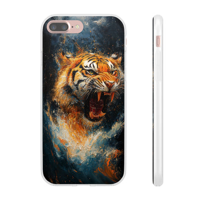 Fierce Tiger IPhone & Samsung Flexi Case - Durable Protection for Animal Lovers