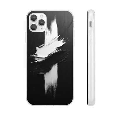 Modern Artistic IPhone & Samsung Flexi Case | Stylish Black & White Phone Cover