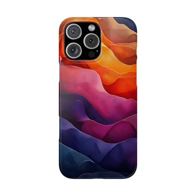 Vibrant Abstract Slim IPhone Case - Colorful Wave Design for Trendy Protection