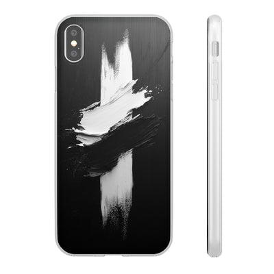 Modern Artistic IPhone & Samsung Flexi Case | Stylish Black & White Phone Cover