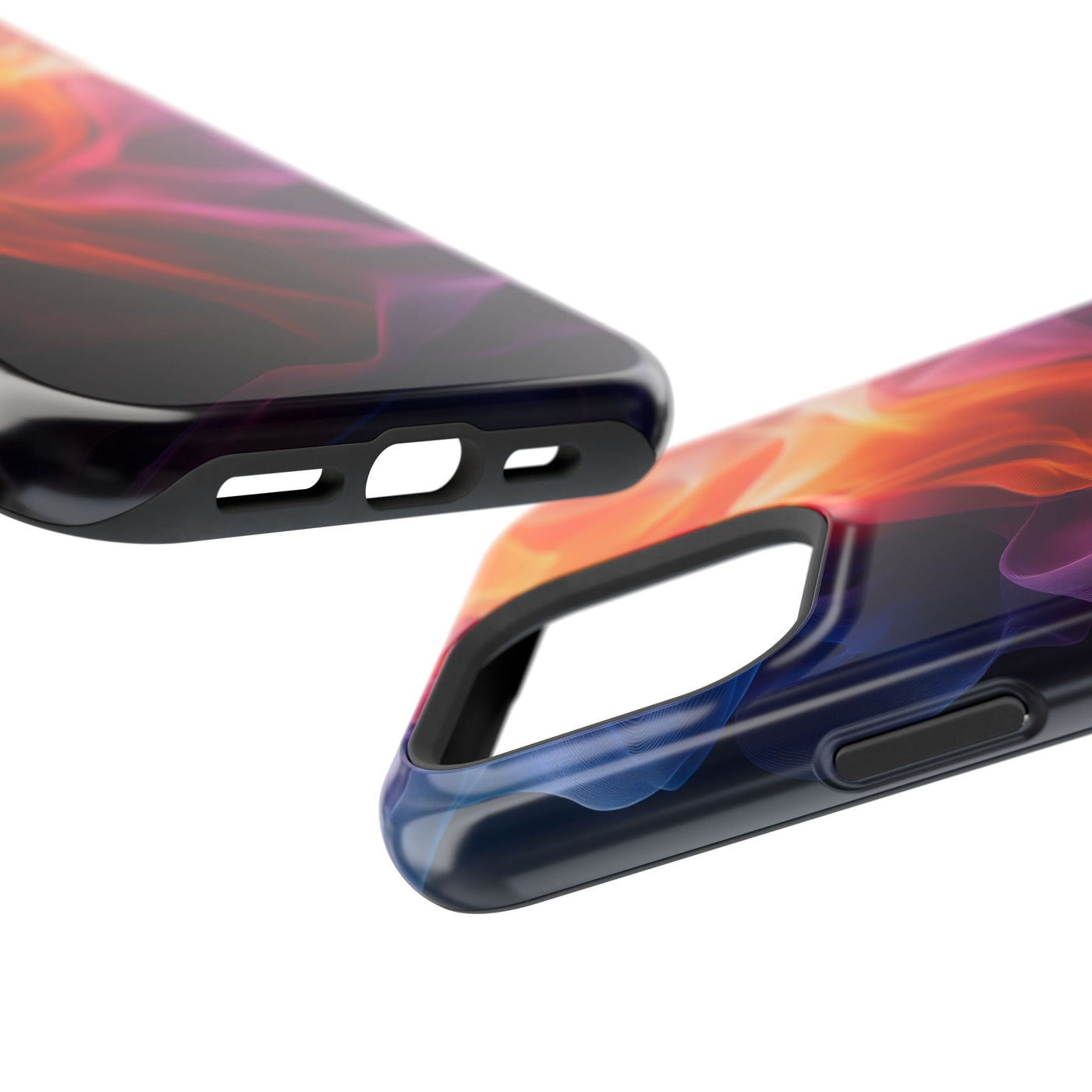 Vibrant MagSafe® Tough Case for iPhone - Abstract Flame Design, Durable & Stylish Protection