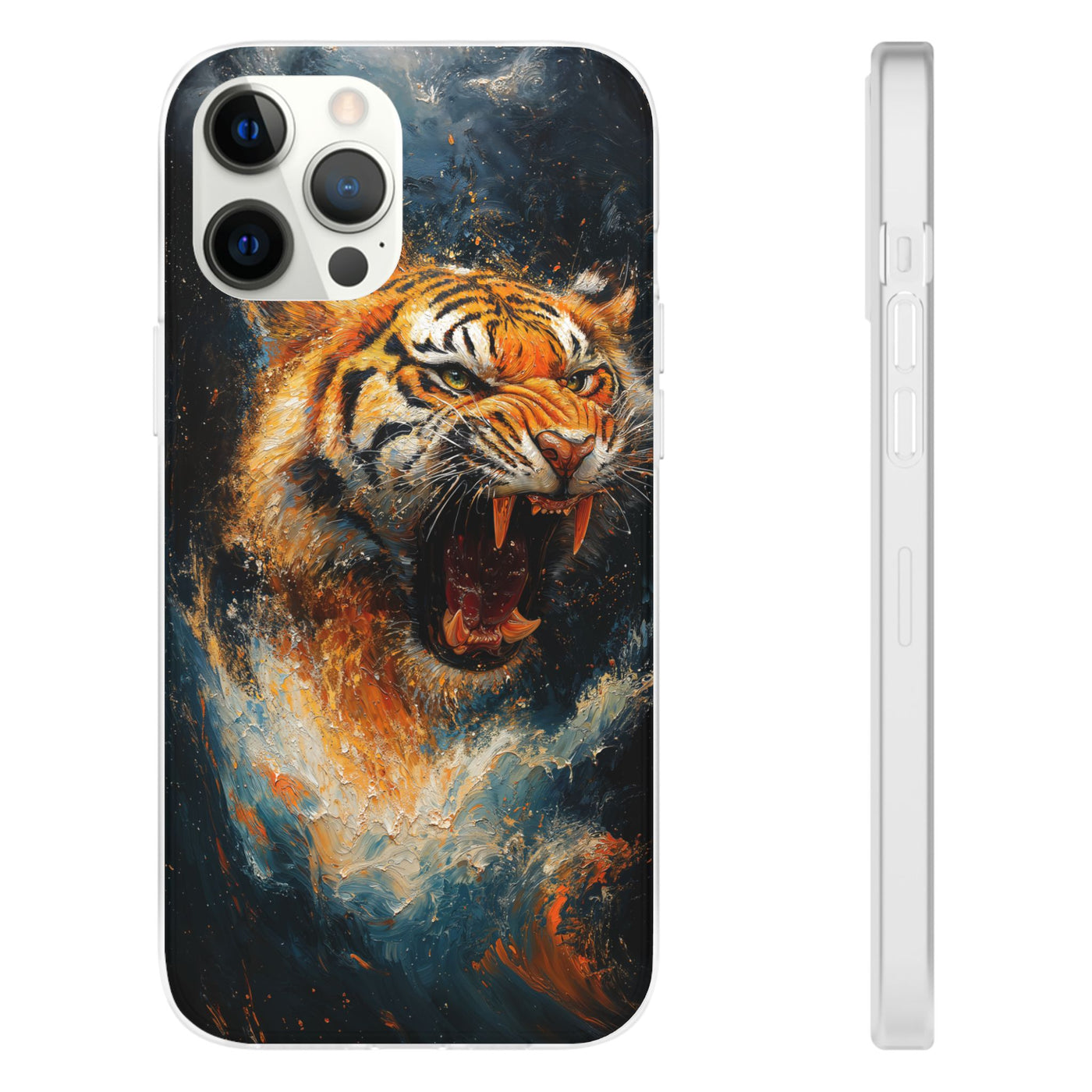 Fierce Tiger IPhone & Samsung Flexi Case - Durable Protection for Animal Lovers