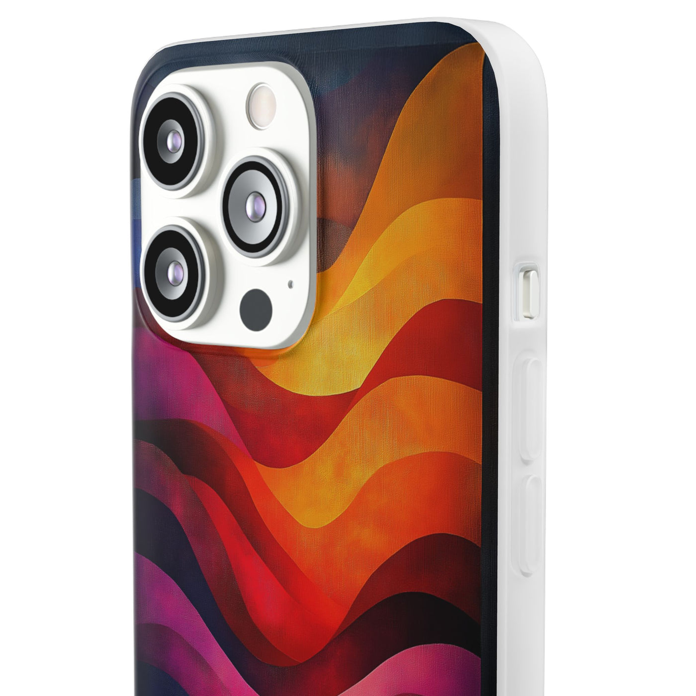 Abstract Waves IPhone & Samsung Flexi Case - Colorful Protective Phone Cover for Art Lovers