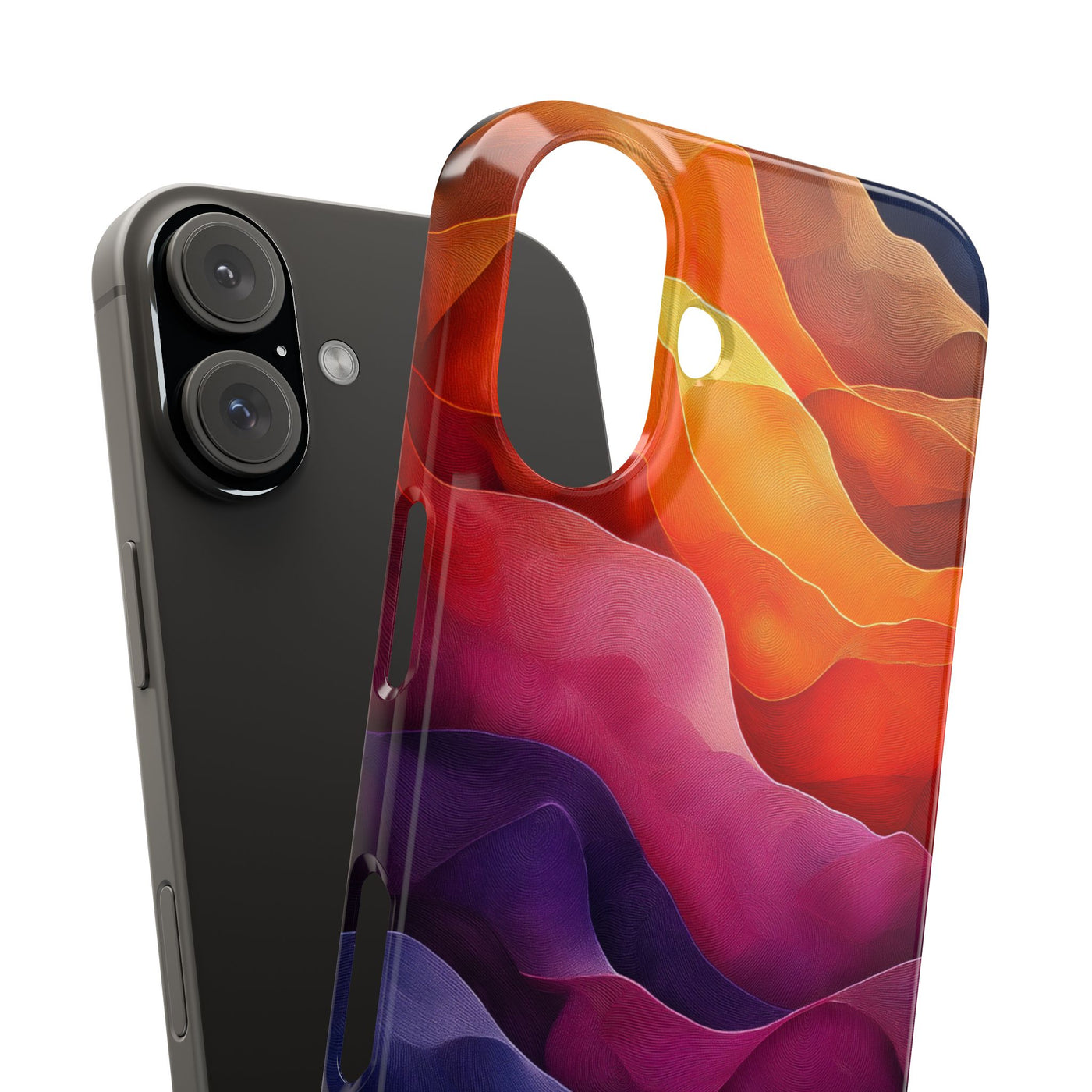 Vibrant Abstract Slim IPhone Case - Colorful Wave Design for Trendy Protection