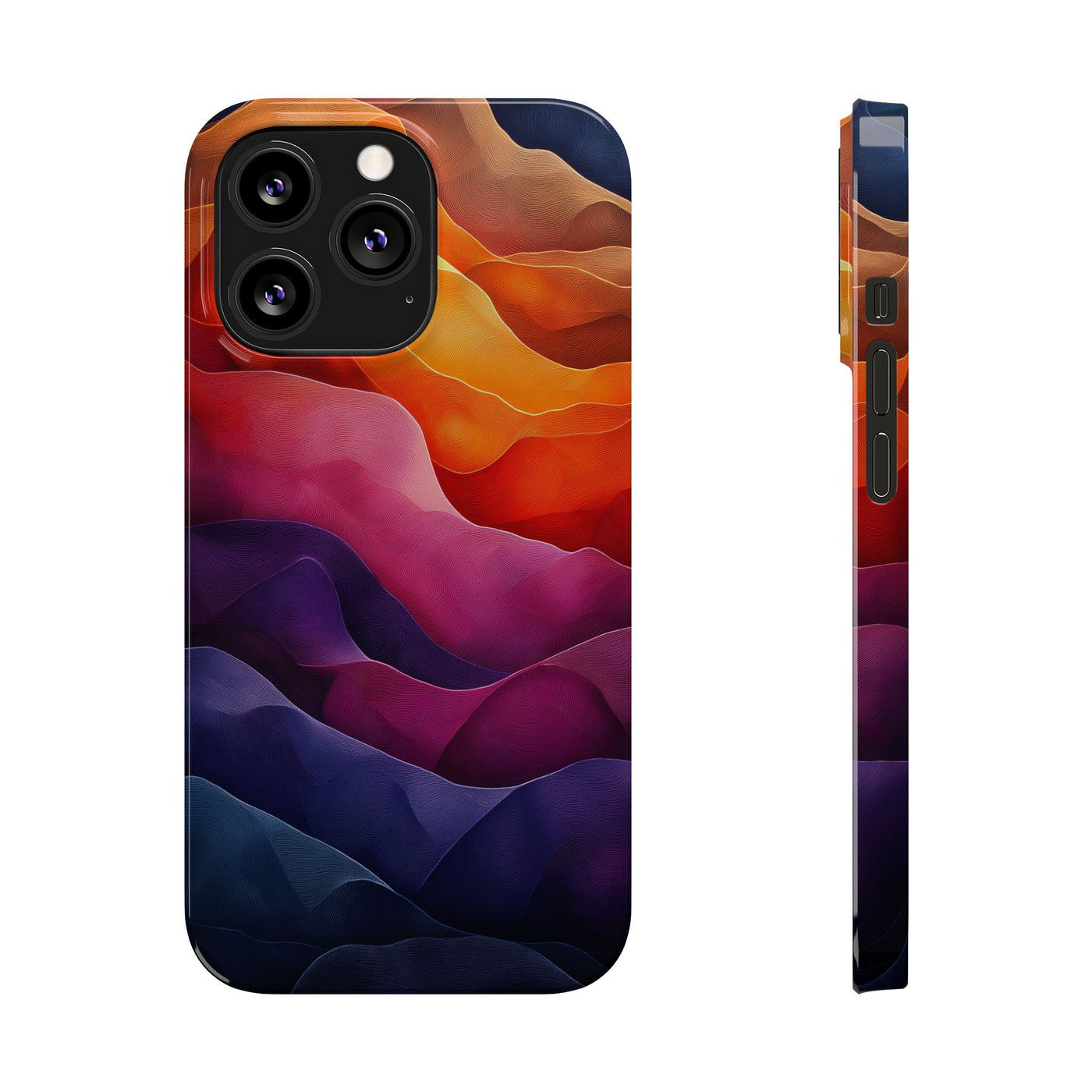 Vibrant Abstract Slim IPhone Case - Colorful Wave Design for Trendy Protection