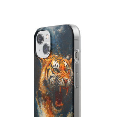 Fierce Tiger IPhone & Samsung Flexi Case - Durable Protection for Animal Lovers