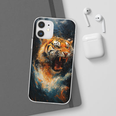 Fierce Tiger IPhone & Samsung Flexi Case - Durable Protection for Animal Lovers