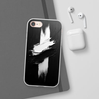 Modern Artistic IPhone & Samsung Flexi Case | Stylish Black & White Phone Cover