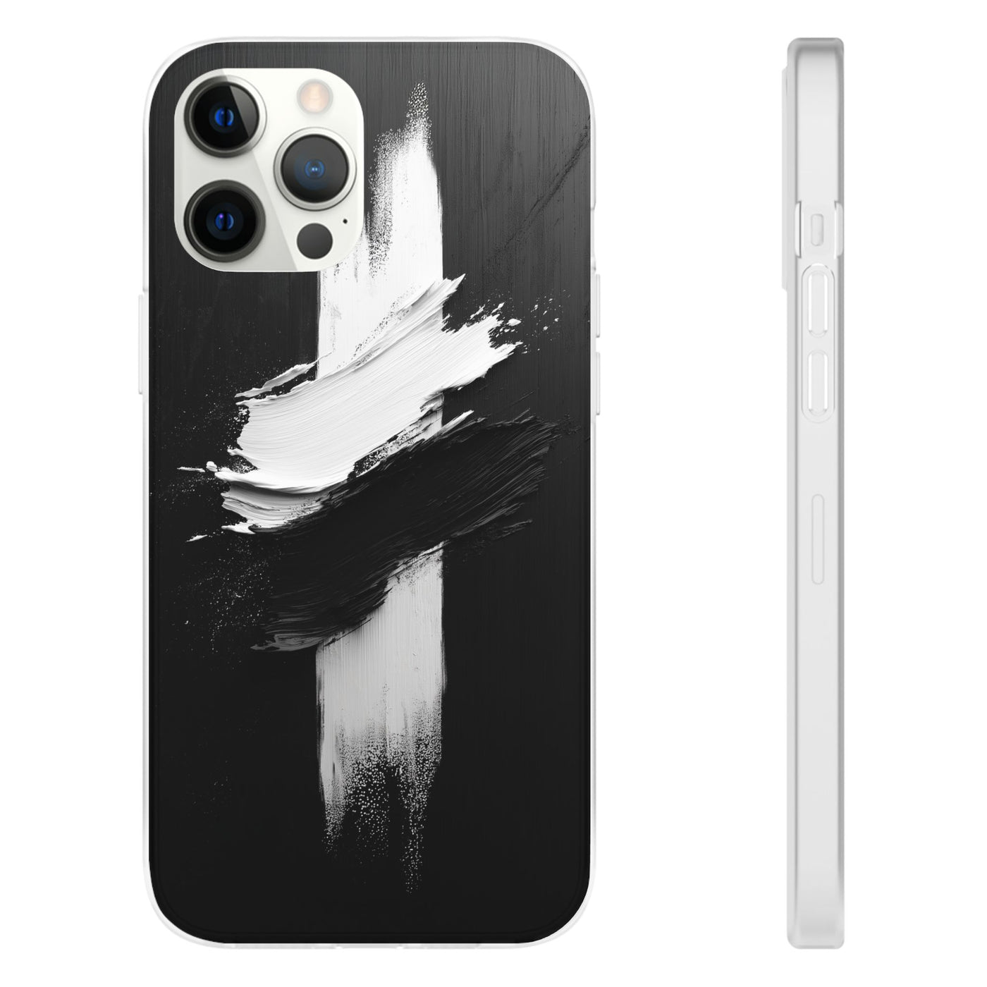 Modern Artistic IPhone & Samsung Flexi Case | Stylish Black & White Phone Cover