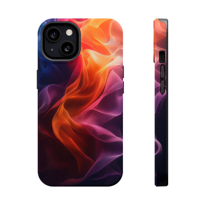 Vibrant MagSafe® Tough Case for iPhone - Abstract Flame Design, Durable & Stylish Protection