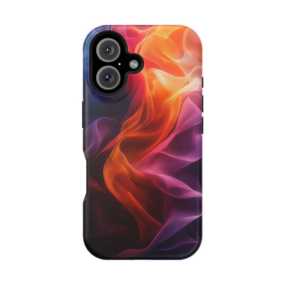 Vibrant MagSafe® Tough Case for iPhone - Abstract Flame Design, Durable & Stylish Protection