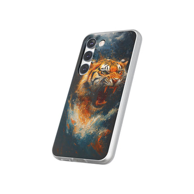 Fierce Tiger IPhone & Samsung Flexi Case - Durable Protection for Animal Lovers