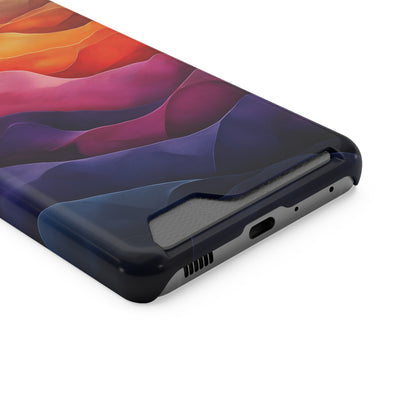 Artistic IPhone & Samsung Magsafe® Case with Credit Card Holder - Vibrant Abstract Design