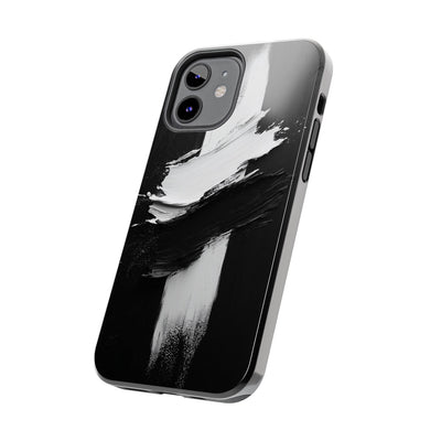 Abstract Black and White Tough IPhone & Samsung Case - Stylish Protection for Your Device