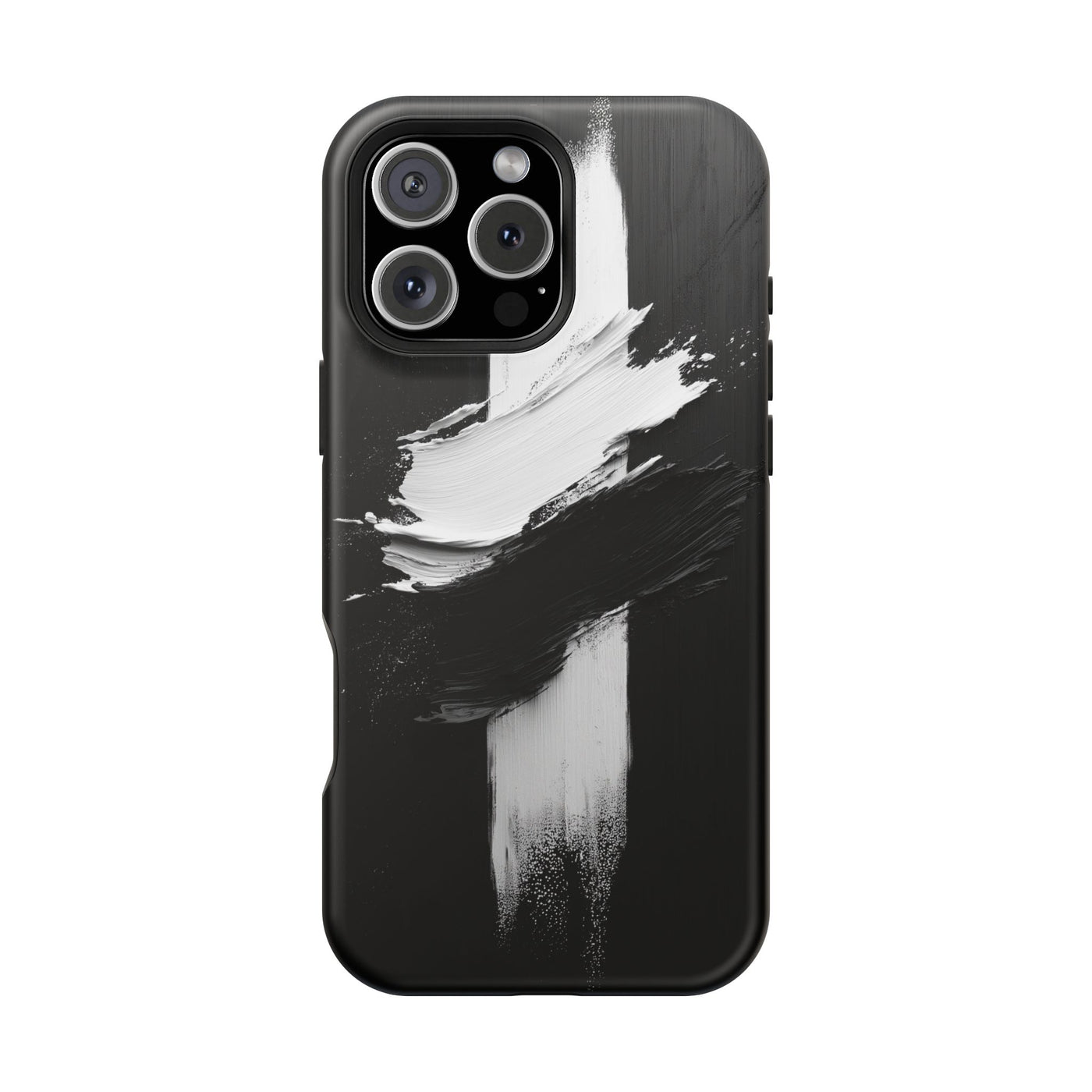 Artistic MagSafe® Tough Case for iPhone - Modern Black and White Design