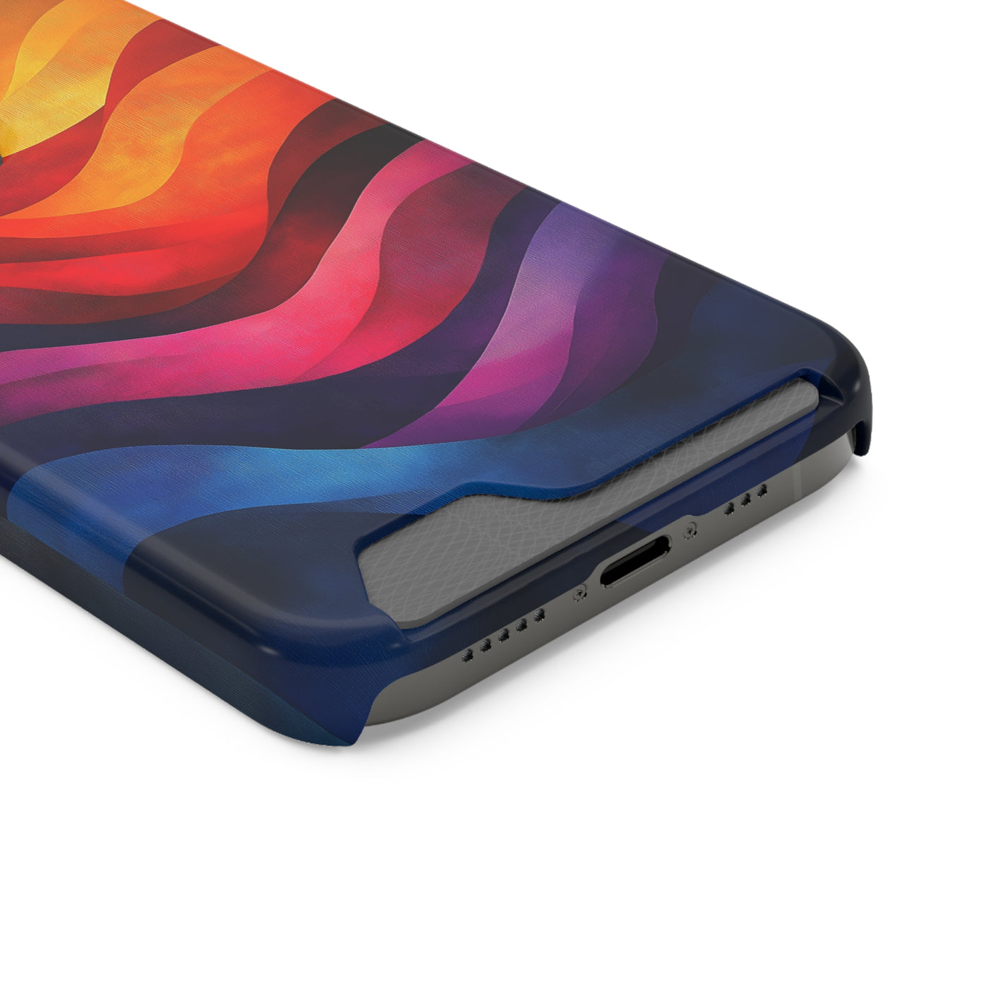 Colorful IPhone & Samsung Magsafe® Case with Credit Card Holder - Vibrant Wave Design for Style and Convenience