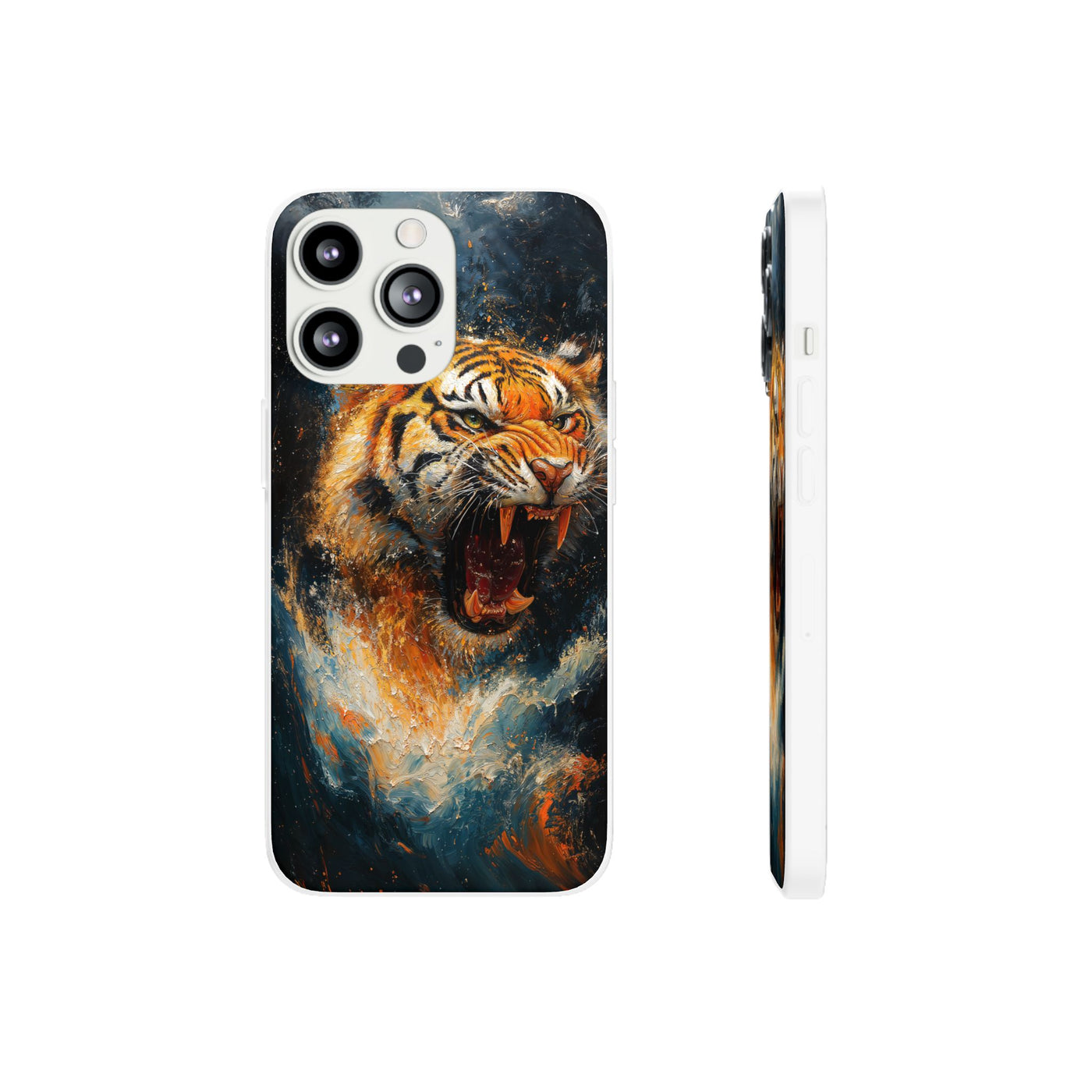 Fierce Tiger IPhone & Samsung Flexi Case - Durable Protection for Animal Lovers