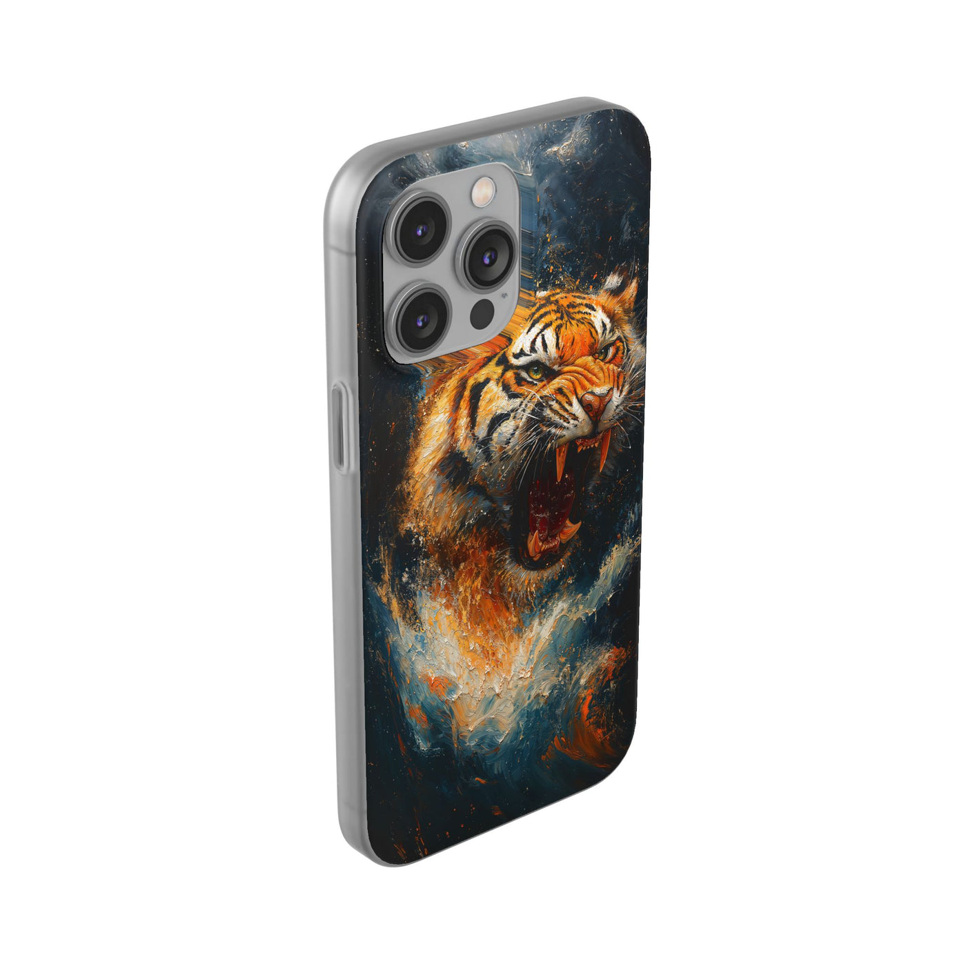 Fierce Tiger IPhone & Samsung Flexi Case - Durable Protection for Animal Lovers