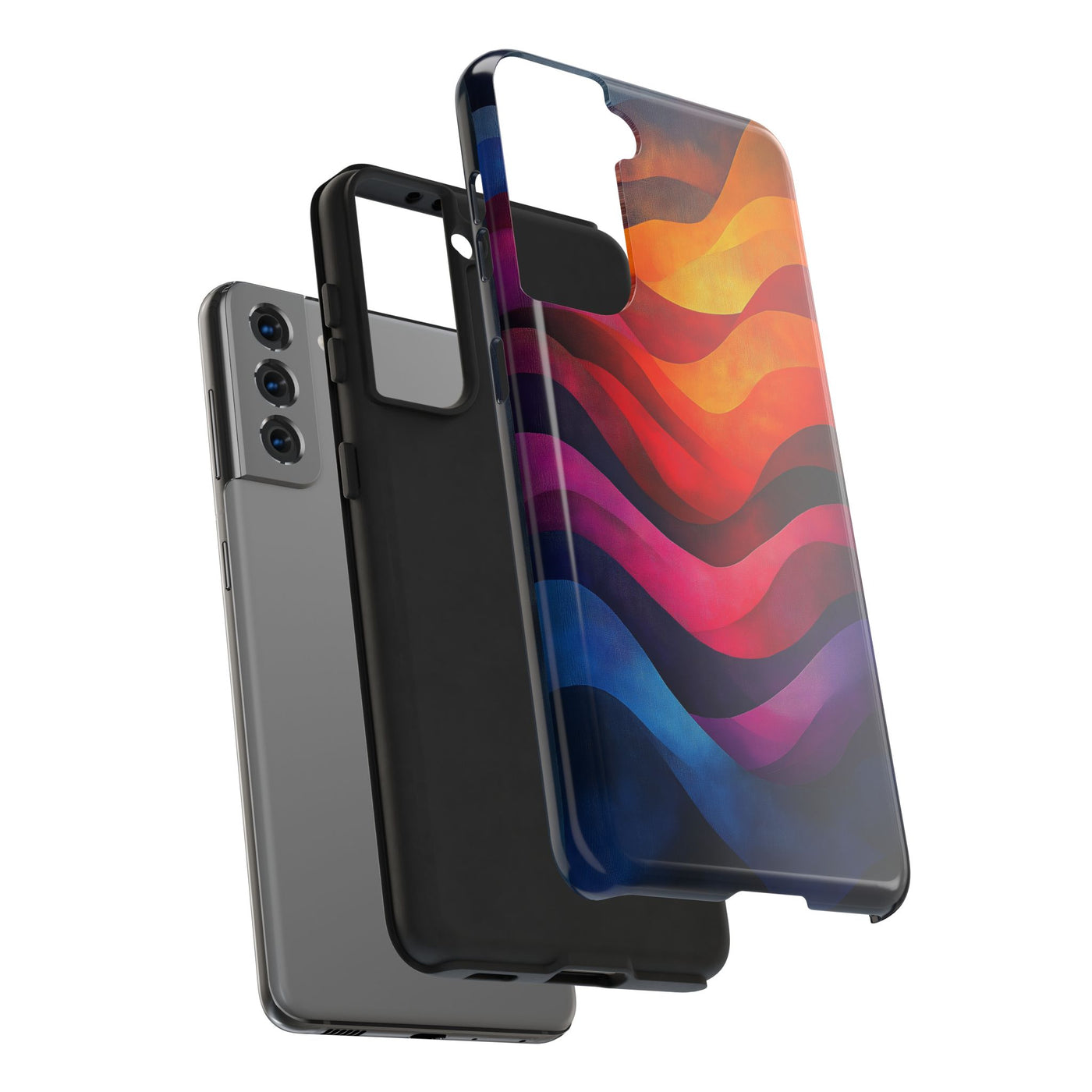 Vibrant Waves Tough IPhone & Samsung Case - Stylish & Durable Protective Cover