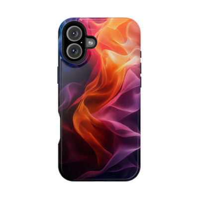 Vibrant MagSafe® Tough Case for iPhone - Abstract Flame Design, Durable & Stylish Protection