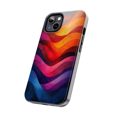 Vibrant Waves Tough IPhone & Samsung Case - Stylish & Durable Protective Cover