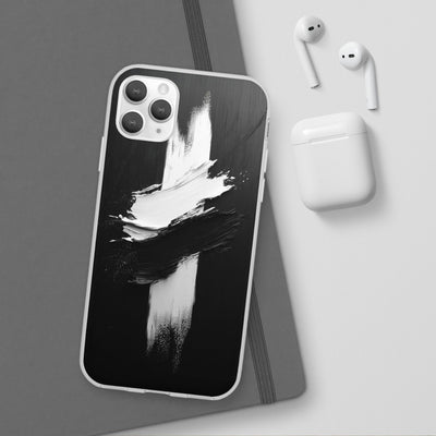 Modern Artistic IPhone & Samsung Flexi Case | Stylish Black & White Phone Cover