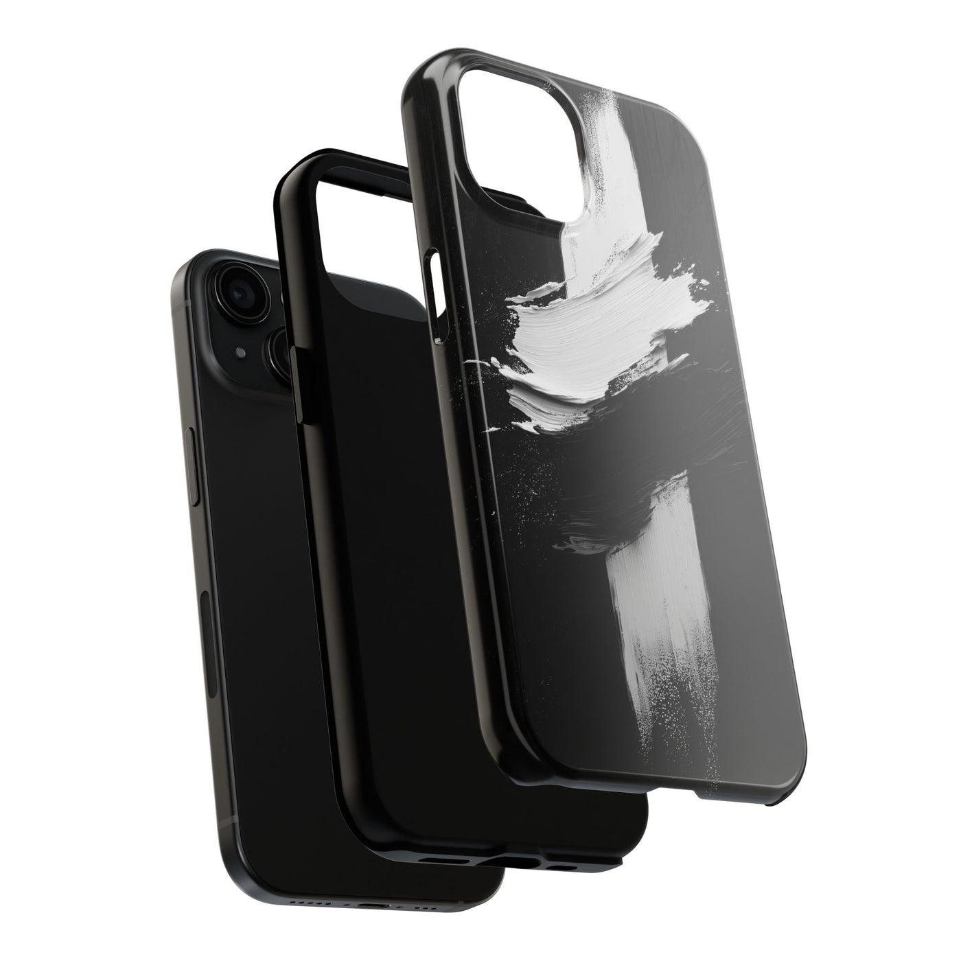 Abstract Black and White Tough IPhone & Samsung Case - Stylish Protection for Your Device