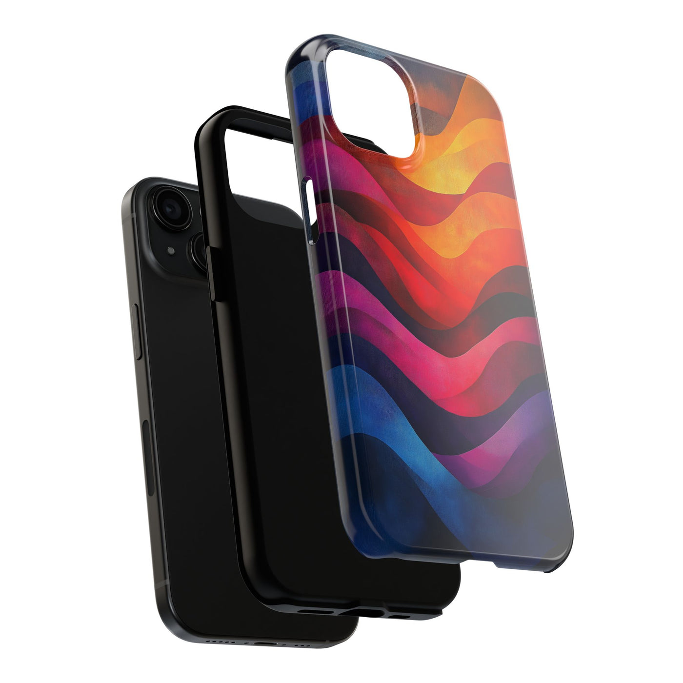 Vibrant Waves Tough IPhone & Samsung Case - Stylish & Durable Protective Cover