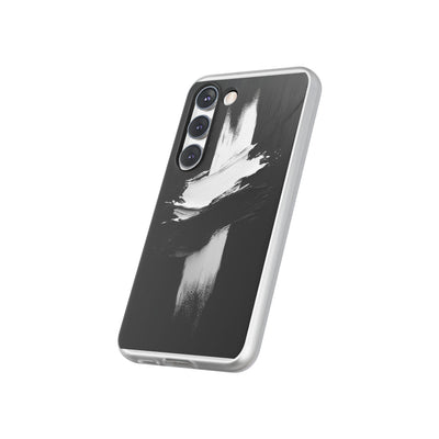 Modern Artistic IPhone & Samsung Flexi Case | Stylish Black & White Phone Cover