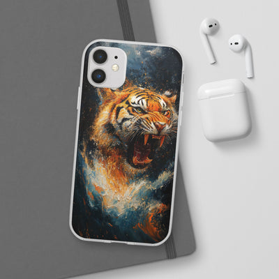 Fierce Tiger IPhone & Samsung Flexi Case - Durable Protection for Animal Lovers