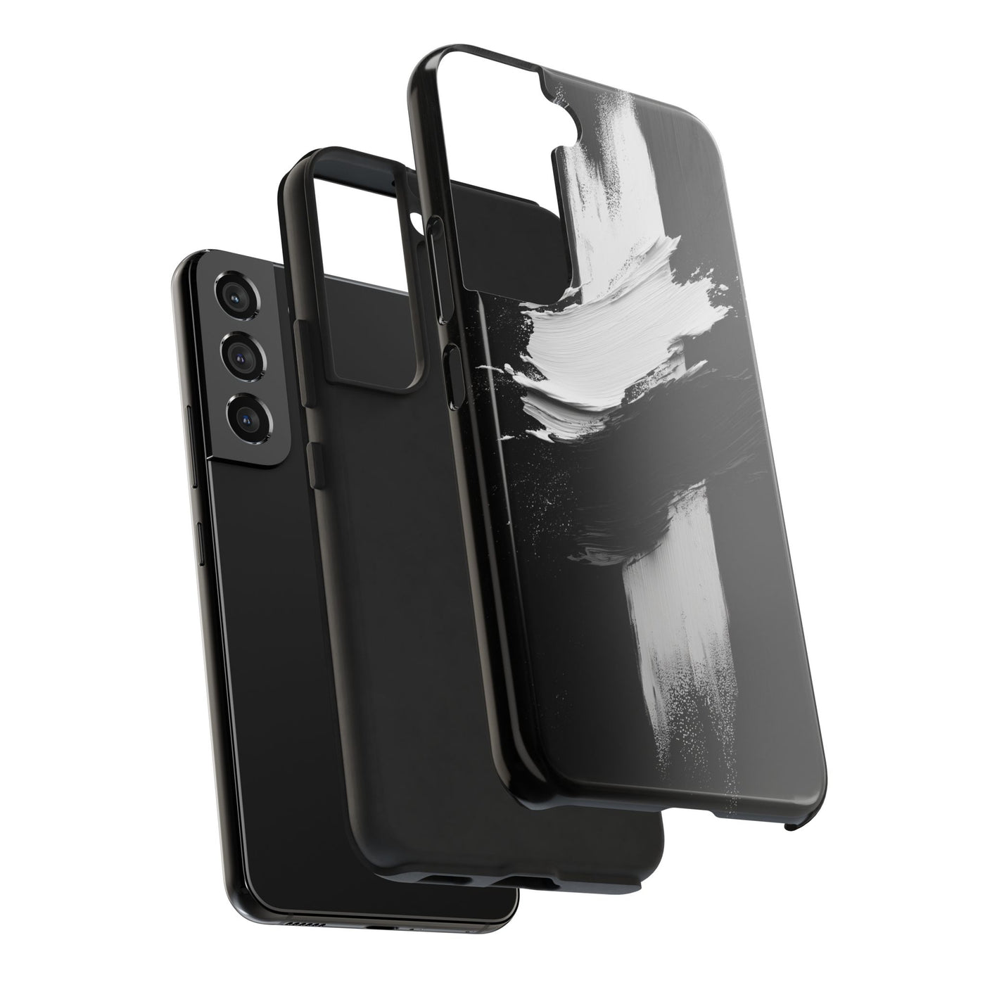 Abstract Black and White Tough IPhone & Samsung Case - Stylish Protection for Your Device