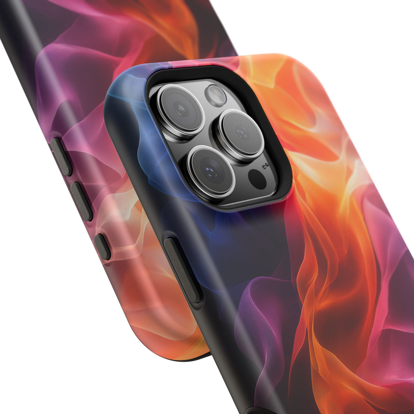 Vibrant MagSafe® Tough Case for iPhone - Abstract Flame Design, Durable & Stylish Protection