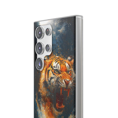 Fierce Tiger IPhone & Samsung Flexi Case - Durable Protection for Animal Lovers