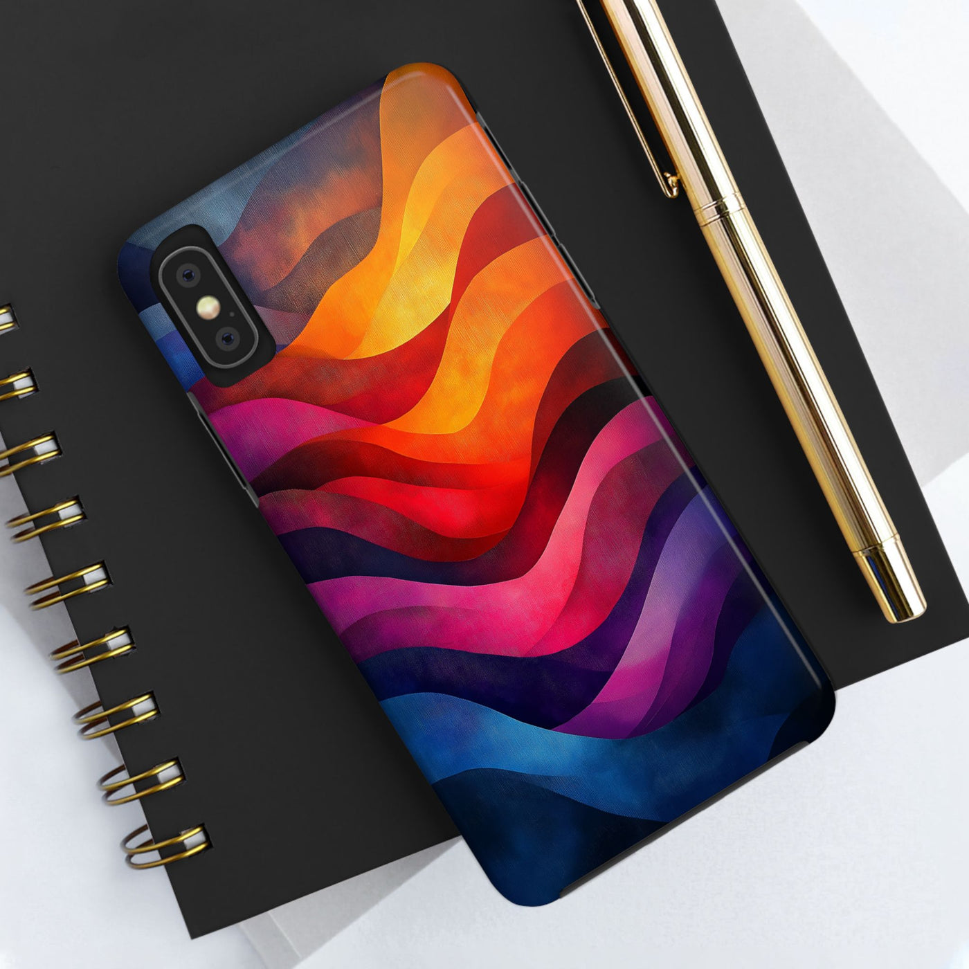 Vibrant Waves Tough IPhone & Samsung Case - Stylish & Durable Protective Cover