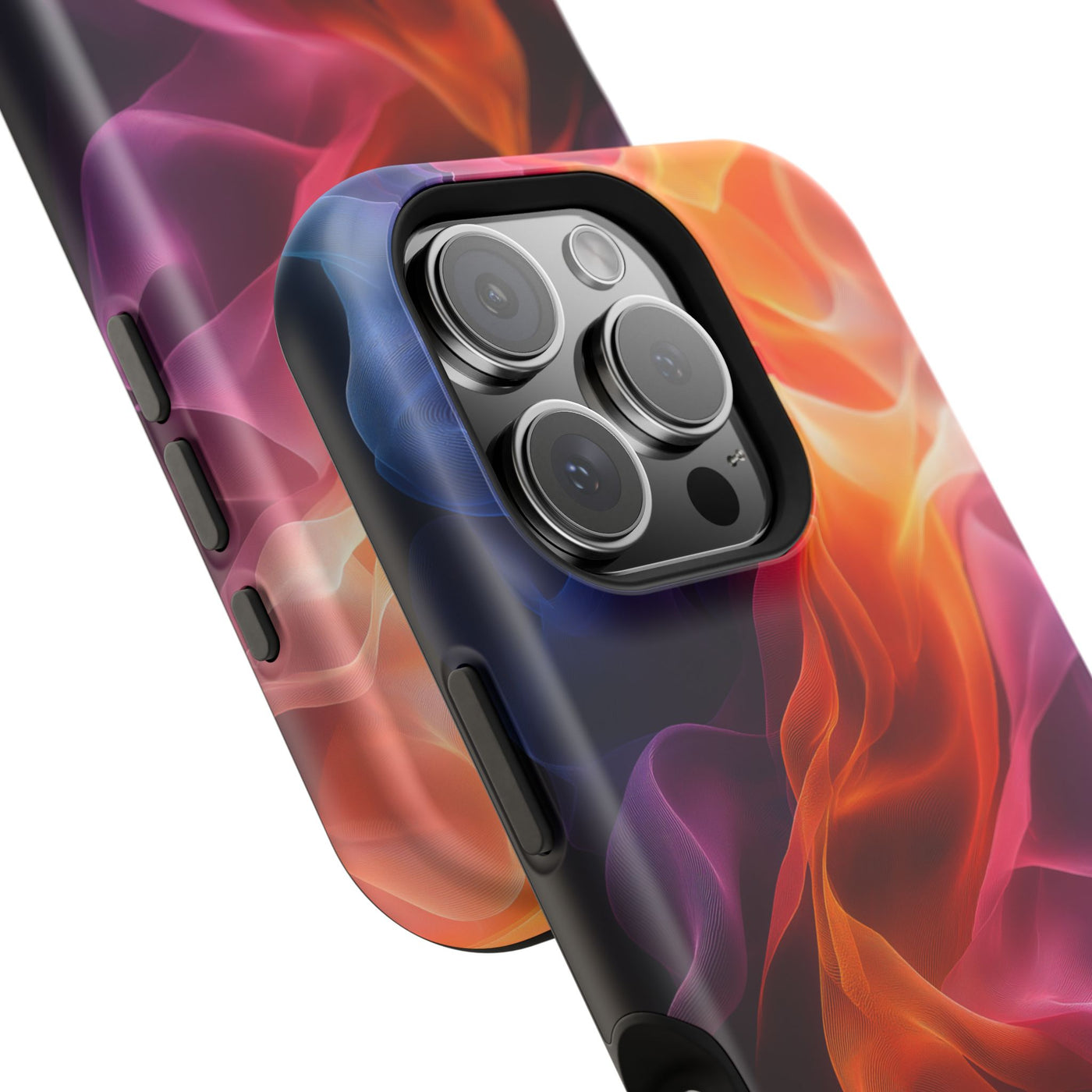 Vibrant MagSafe® Tough Case for iPhone - Abstract Flame Design, Durable & Stylish Protection