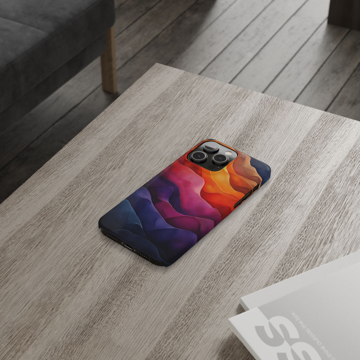 Vibrant Abstract Slim IPhone Case - Colorful Wave Design for Trendy Protection