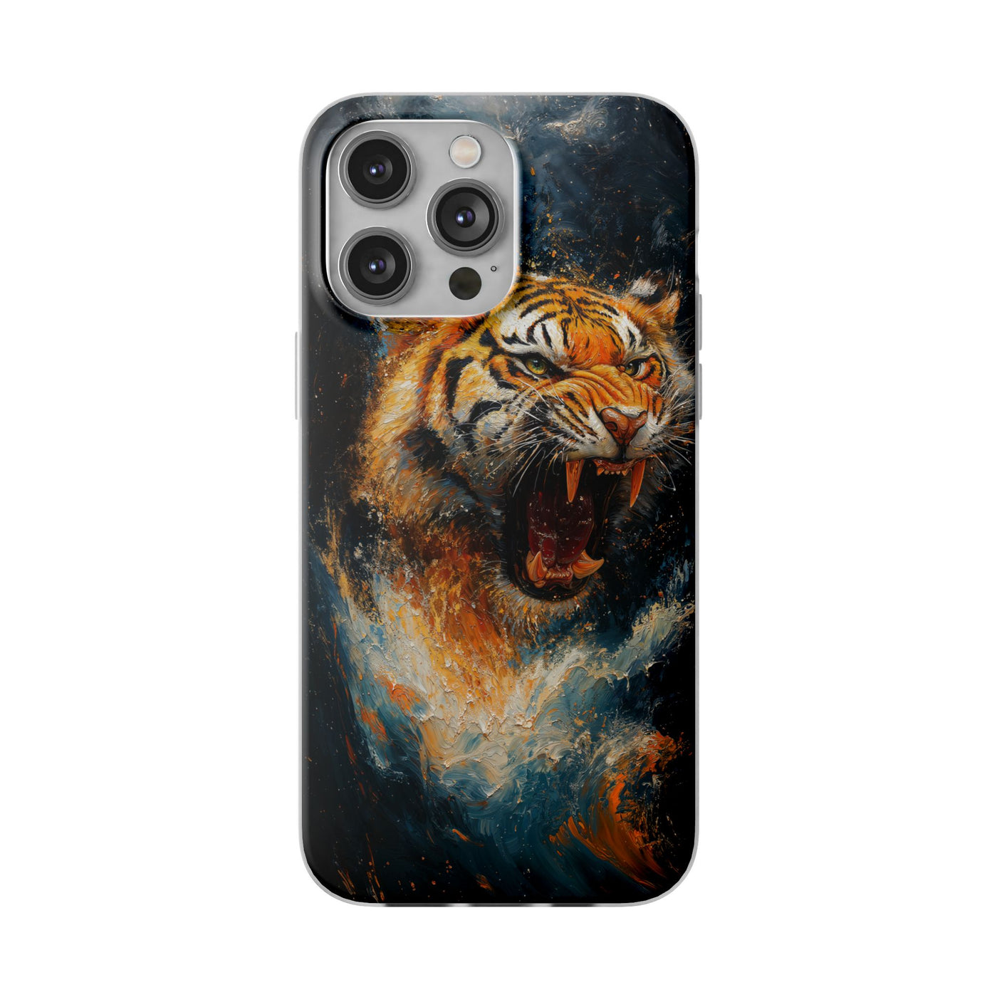 Fierce Tiger IPhone & Samsung Flexi Case - Durable Protection for Animal Lovers