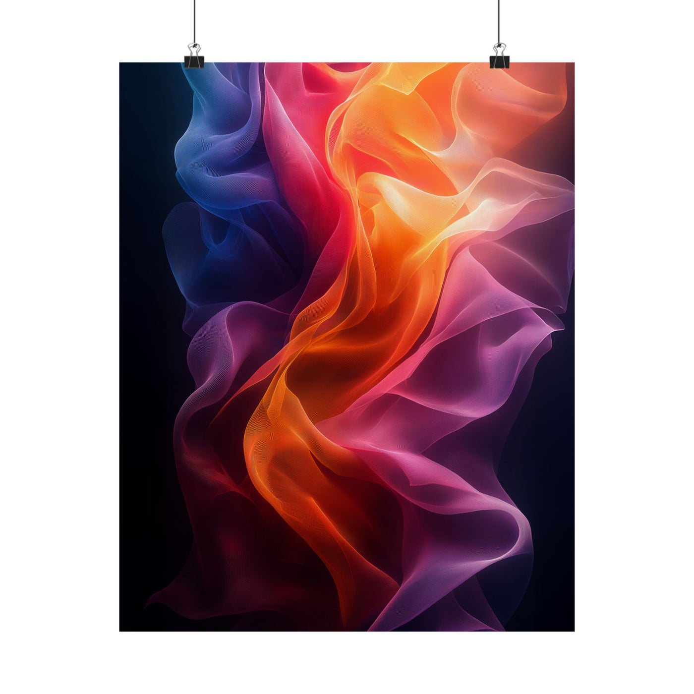 Vibrant Satin Print Poster - Colorful Abstract Wall Art