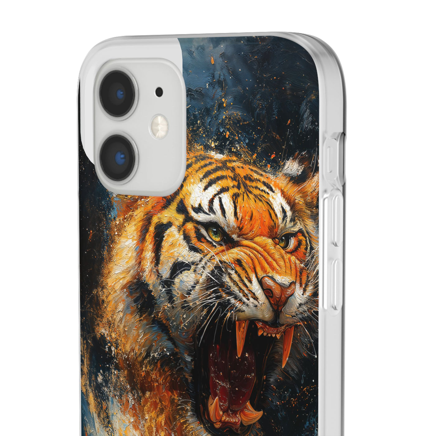 Fierce Tiger IPhone & Samsung Flexi Case - Durable Protection for Animal Lovers