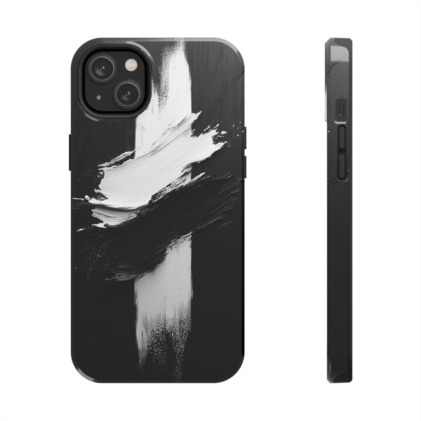 Abstract Black and White Tough IPhone & Samsung Case - Stylish Protection for Your Device