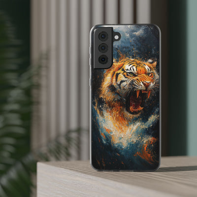 Fierce Tiger IPhone & Samsung Flexi Case - Durable Protection for Animal Lovers