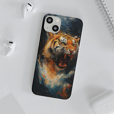 Fierce Tiger IPhone & Samsung Flexi Case - Durable Protection for Animal Lovers