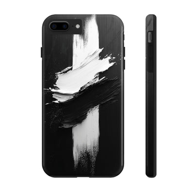 Abstract Black and White Tough IPhone & Samsung Case - Stylish Protection for Your Device