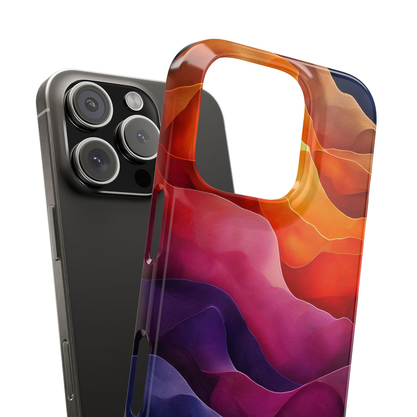 Vibrant Abstract Slim IPhone Case - Colorful Wave Design for Trendy Protection