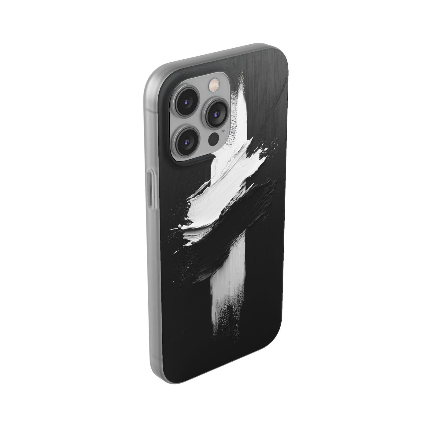 Modern Artistic IPhone & Samsung Flexi Case | Stylish Black & White Phone Cover