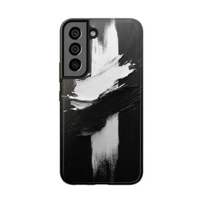 Abstract Black and White Tough IPhone & Samsung Case - Stylish Protection for Your Device