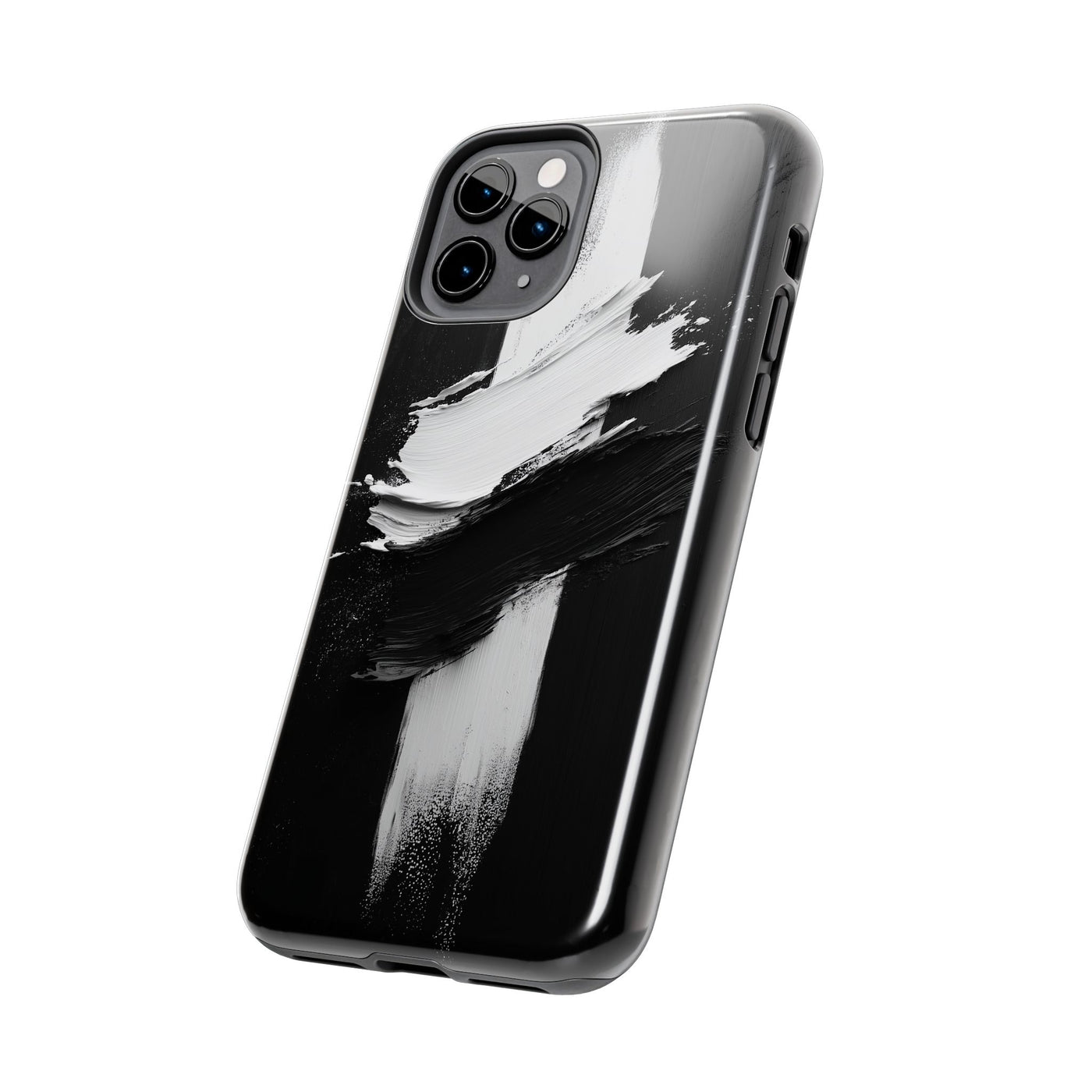 Abstract Black and White Tough IPhone & Samsung Case - Stylish Protection for Your Device